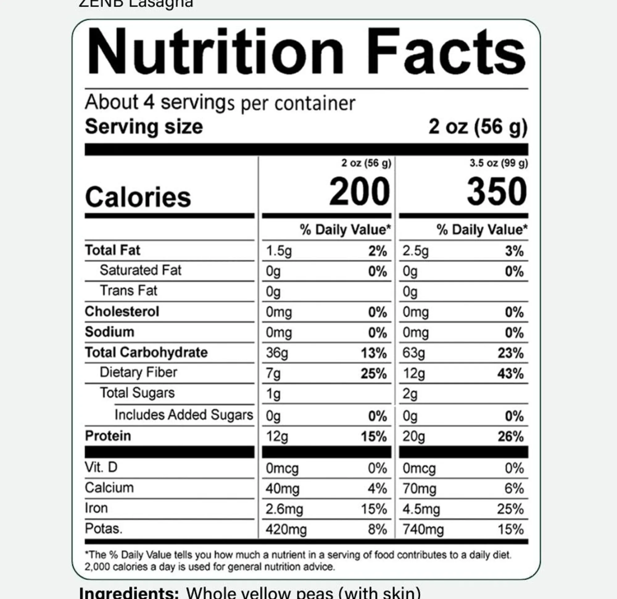 ZENB Gluten-Free Lasagna Best Sale